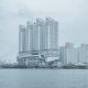 Foto menampilkan tampak modern Amethyst Tower, apartemen disewakan dengan fasilitas lengkap di pusat kota
